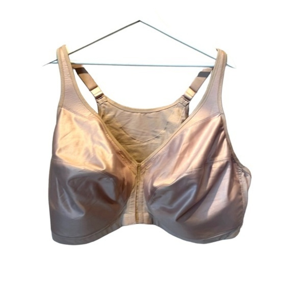 GLAMORISE Women’s Nude Sand Bra Front Hook Size 58D